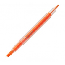 白金 CSD-120 双头荧光笔 粗4mm细1mm 橙色 10支/盒