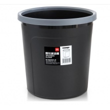 得力 9555 圆形清洁桶 黑色