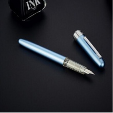 白金 PGB-1000B 富士山彩色铝合金钢笔套装 0.38mm 浅蓝色