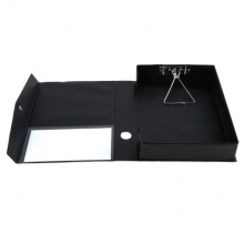 齐心(Comix) A1236 PVC磁扣式档案盒 A4 黑色 55mm