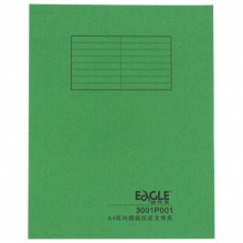 益而高 3001P001 插袋纸质文件夹 A4 绿色 20个/包