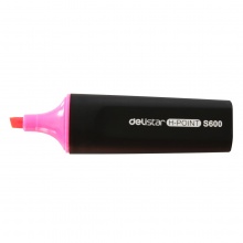 得力 S600 方头荧光笔 5.0mm 粉色 按支销售