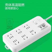 公牛 GN-705 单控六联漏电保护接线板 3M 白色