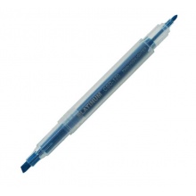 白金 CSD-120 双头荧光笔 粗4mm细1mm 蓝色 10支/盒