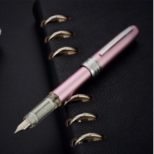 白金 PGB-1000 富士山彩色铝合金钢笔套装 0.38mm 粉红色