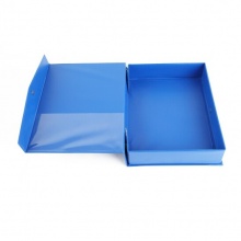 齐心(Comix) A1296 PVC磁扣式档案盒 A4 蓝色 35mm