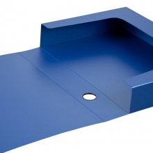 齐心(Comix) MC-55 美石系列PP档案盒 A4 钛蓝色 55mm