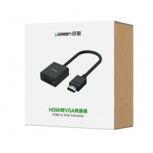 绿联 60738 HDMI转VGA转换器 CM270 黑色