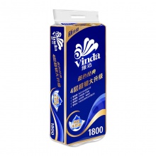 Vinda/维达 V4028 蓝色经典4层超韧卷筒卫生纸 180克 10卷/提
