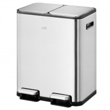 EKO EK9129MT 不锈钢脚踏式垃圾桶12L+12L 砂钢色