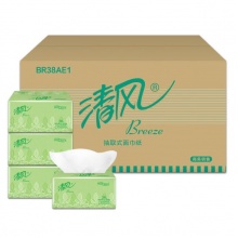 清风 BR38AE1 双层塑包面纸 200抽/包 3包/提 16提/箱