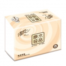 清风 BR38A61 双层塑包面巾纸150抽 10包/提