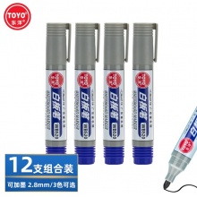 东洋 WB-520 可加墨白板笔 2.2-2.8mm 蓝色