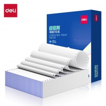 得力莱茵河 L241-5 电脑打印纸(1/2C彩色不撕边) 1000页/箱