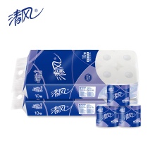 清风 B22AA5 三层平纹卷筒卫生纸275段 10卷/提