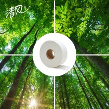 清风 BJ02AB 二层平纹珍宝大卷纸 240米 双层 3卷/提 4提/箱