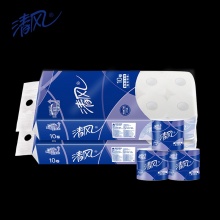 清风 B22AA5 三层平纹卷筒卫生纸275段 10卷/提 10提/箱