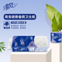 清风 B22AA5 三层平纹卷筒卫生纸275段 10卷/提 10提/箱